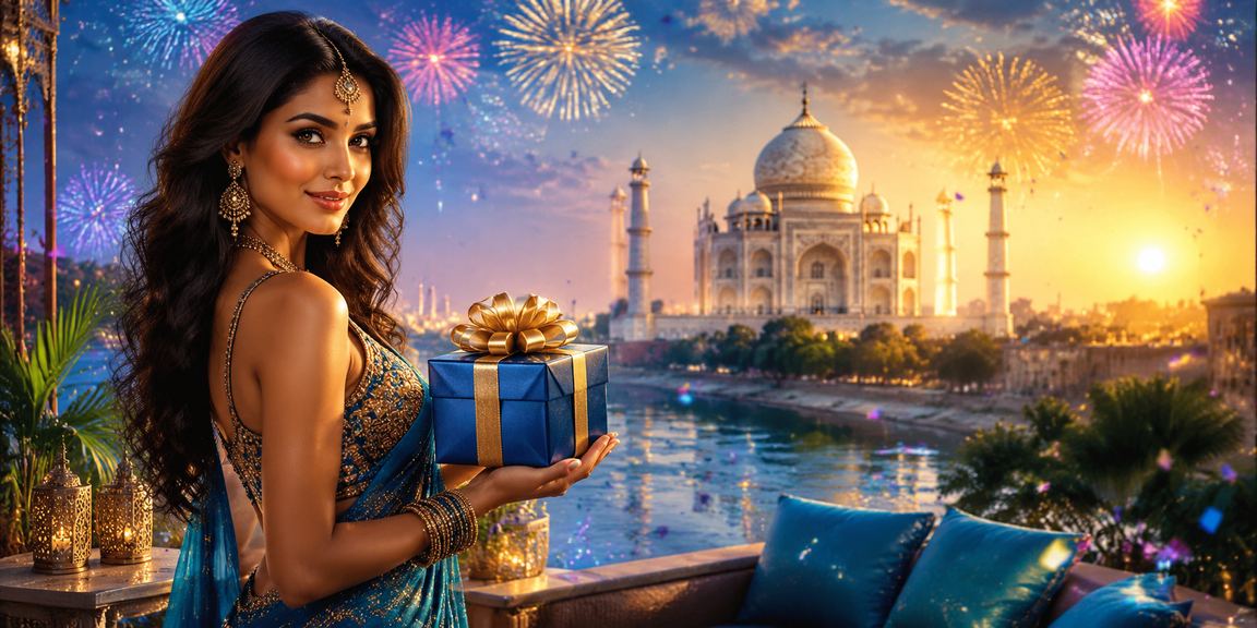 Gamer enjoying secure mobile deposits with India cultural background